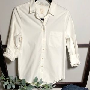 J Crew Boyfit Longsleeve White Shirt